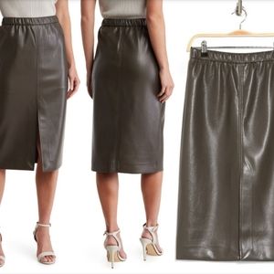 Tahari faux leather skirt.